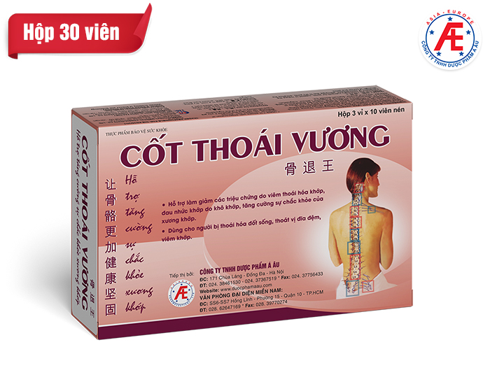 Thực phẩm bảo vệ sức khỏe Cốt thoái Vương (3 vỉ x 10 viên)